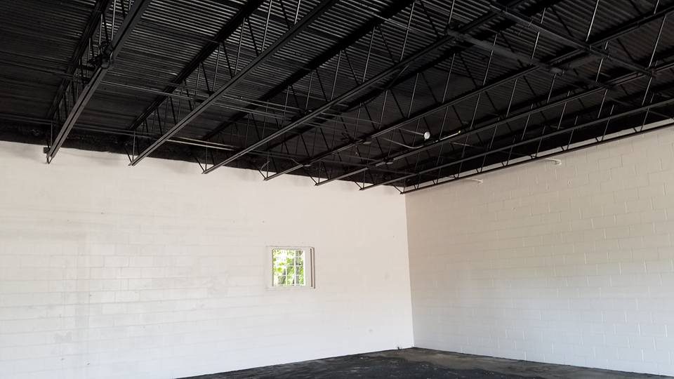 After: painted shop interior