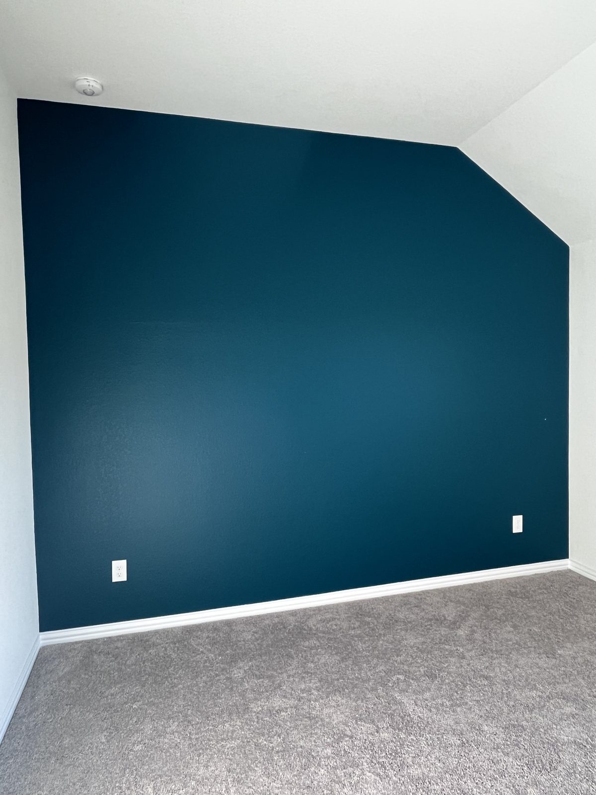 Navy blue accent wall